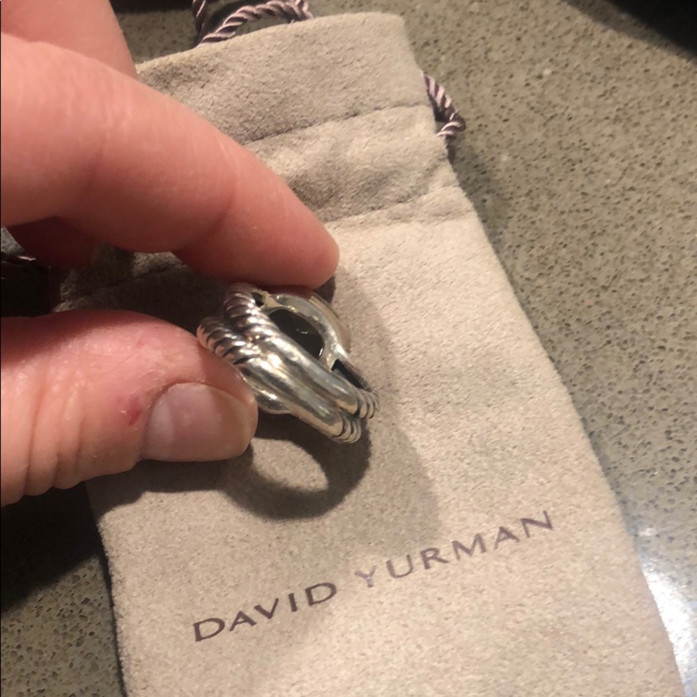 David Yurman Albion Prasiolite/Diamond Ring 11mm - Picture 5 of 6
